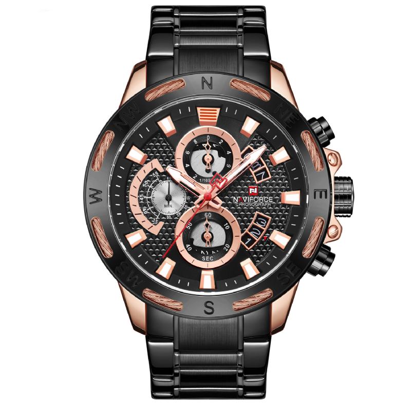 Chronograph Business Style Herreklokke Lysende Kvartsklokke