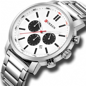 Chronograph Vanntett Kvartsklokke Business Style Menn Armbåndsur