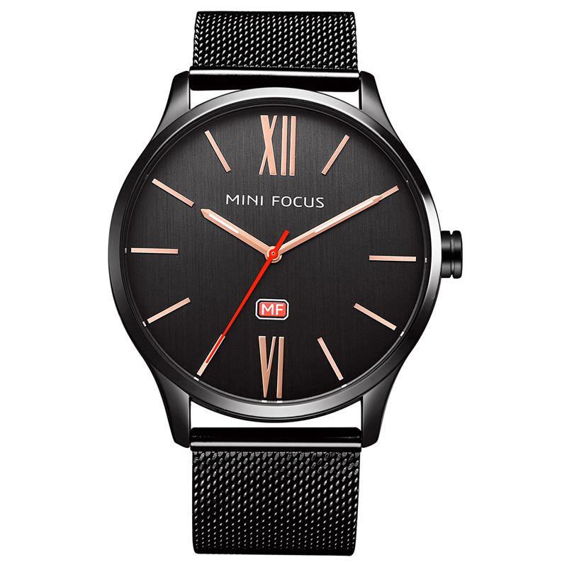 Herreklokke Simple Design Analog Quartz Movement Watch