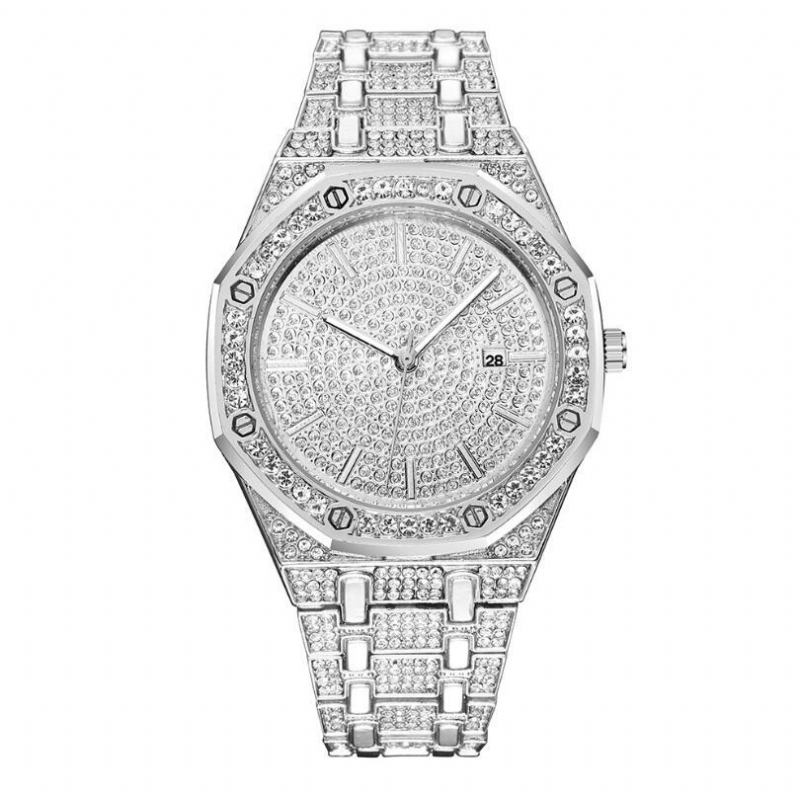 Luksus Mote Full Rhinestone Diamond Armbåndsur Unisex Quartz Watch