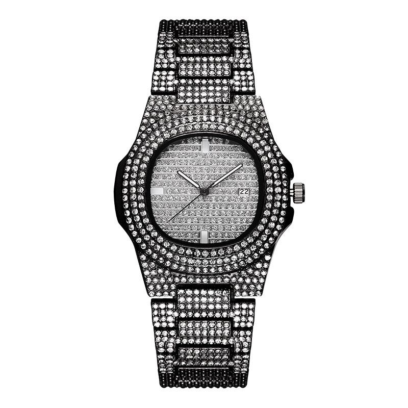 Luksus Mote Full Rhinestone Diamond Armbåndsur Unisex Quartz Watch