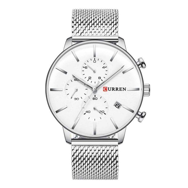 Mote Business Herre Klokke Lys Luksus Vanntett Stor Urskive Quartz Watch