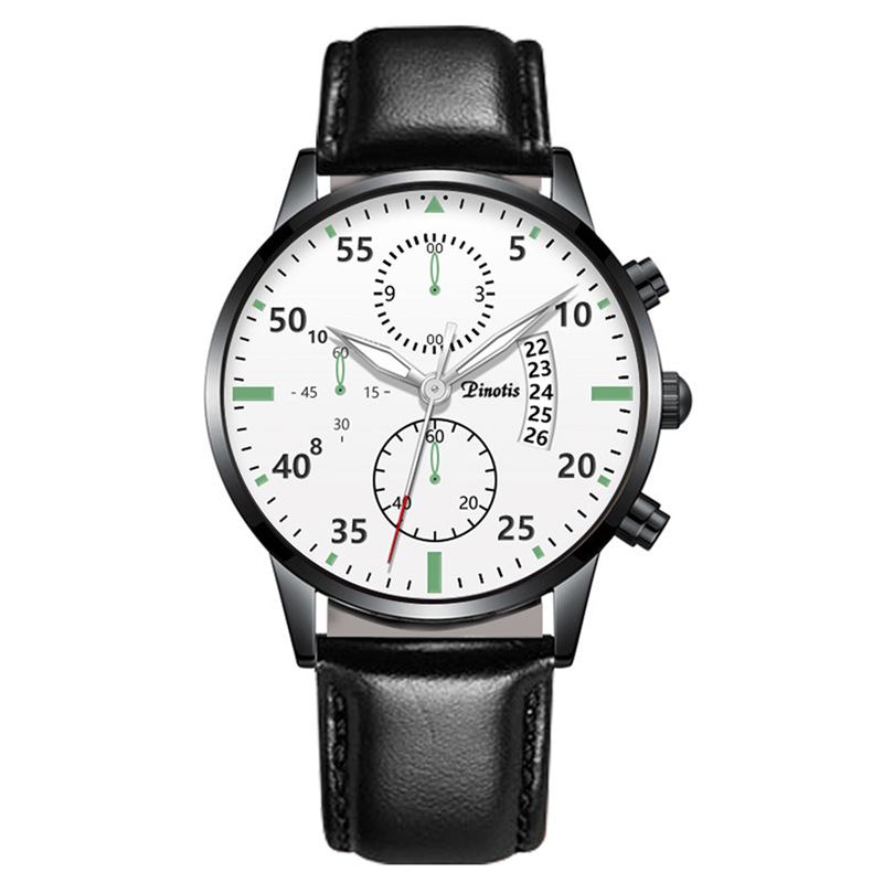 Mote Elegant Business Fritids Sports Belte Lær Band Herre Quartz Watch