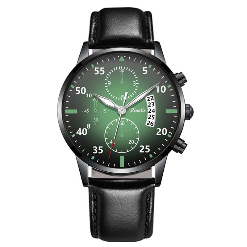 Mote Elegant Business Fritids Sports Belte Lær Band Herre Quartz Watch