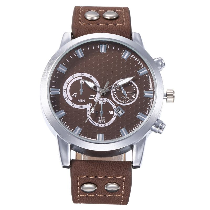 Mote Elegent Sports Business Fritids Belte Herreklokke Quartz Watch