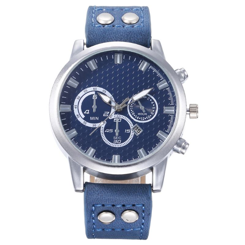 Mote Elegent Sports Business Fritids Belte Herreklokke Quartz Watch