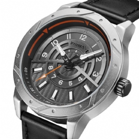 Mote Herreklokke 3atm Vanntett Ekte Skinnrem Fritids Quartz Watch