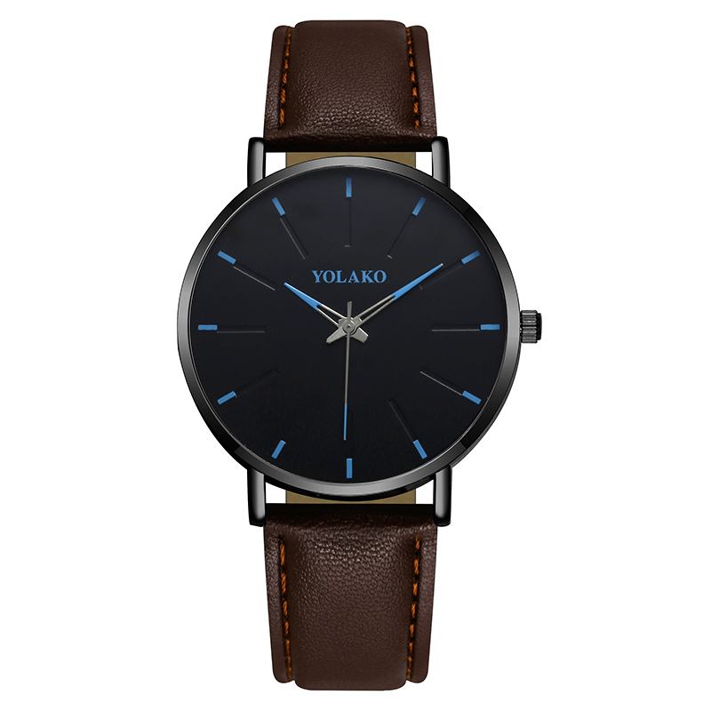 Mote Lærreim Menn Simple Dial Quartz Watch