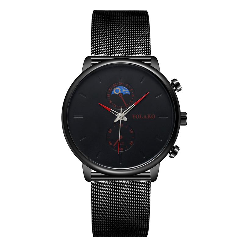 Mote Mesh Strap Menn Vanntett Business Style Watch Quartz Watch