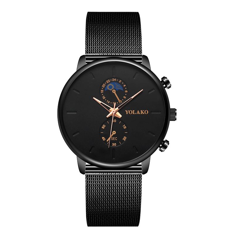 Mote Mesh Strap Menn Vanntett Business Style Watch Quartz Watch