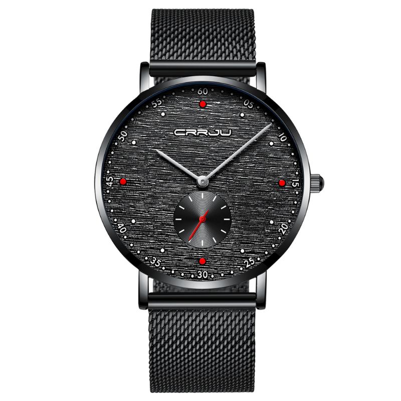 Mote Red Dot Design Full Steel Second Dial Herre Quartz Watch