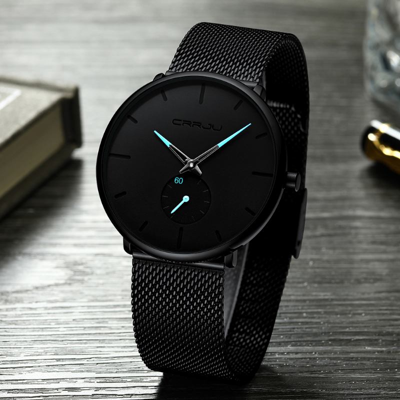 Simple Dial Bright Needle Herre Mote Quartz Watch