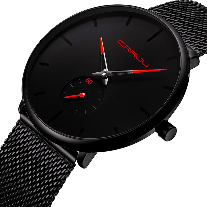 Simple Dial Bright Needle Herre Mote Quartz Watch