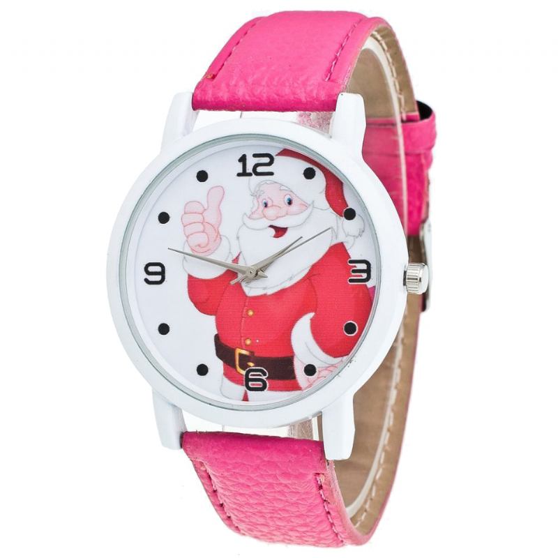 Tegneserie Julenissen Tommelen Opp Søt Fahsion Kid Watch Quartz Watch