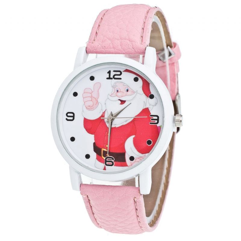 Tegneserie Julenissen Tommelen Opp Søt Fahsion Kid Watch Quartz Watch