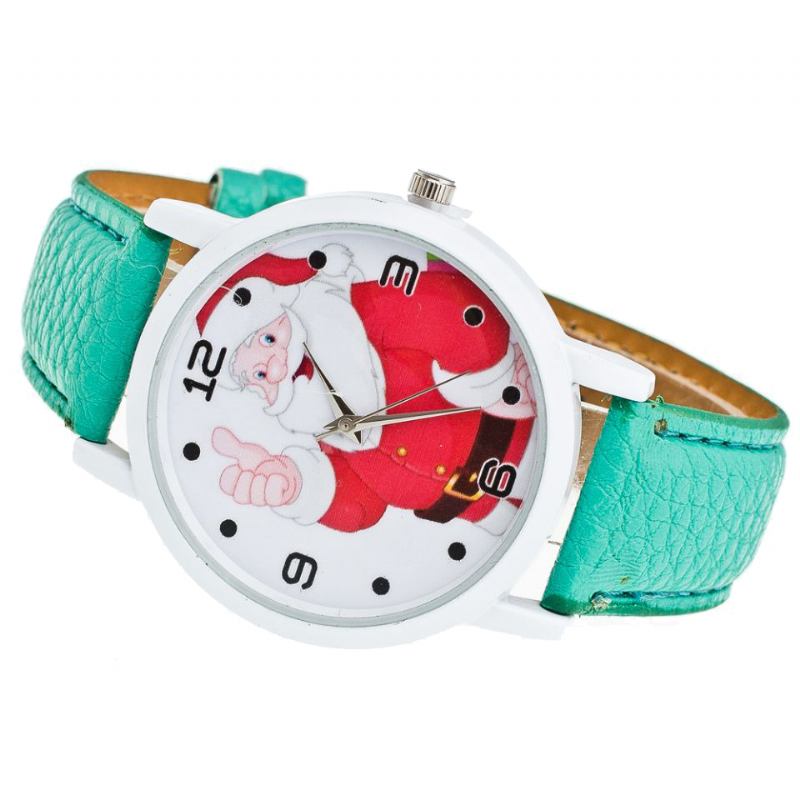 Tegneserie Julenissen Tommelen Opp Søt Fahsion Kid Watch Quartz Watch