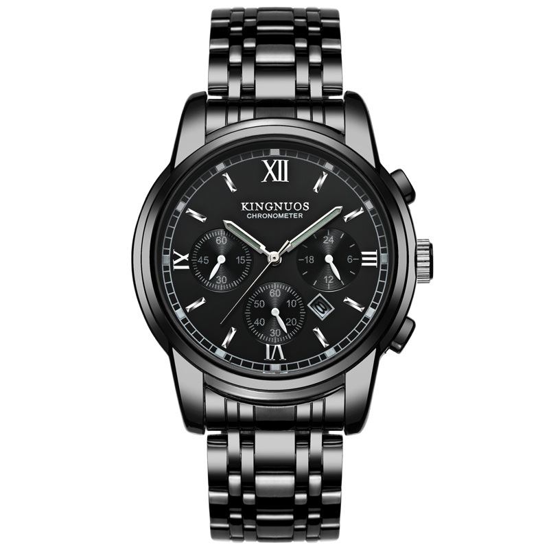 Uformell Stil Herre Armbåndsur Full Steel Quartz Watch