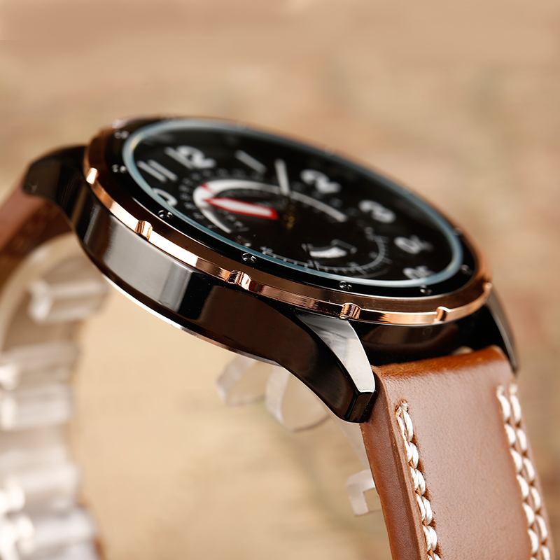 Uformell Stil Menn Armbåndsur Kalender Quartz Movement Watch