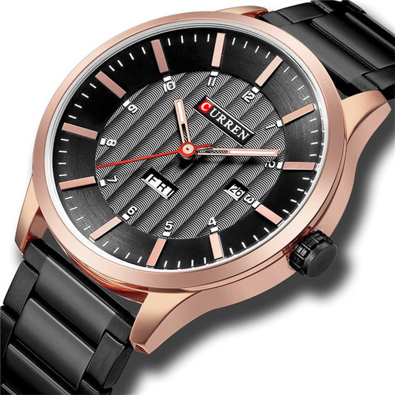 Vanntett Business Style Menn Armbåndsur Kalender Quartz Klokker