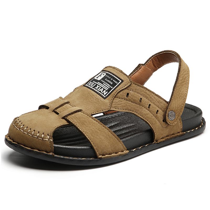 Menn Cow Leather Fritids Myk Sole Fishing Beach Sandaler