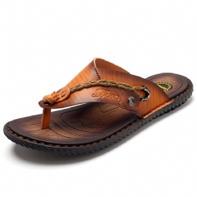 Menn Skinn Sandlas Flip Flops