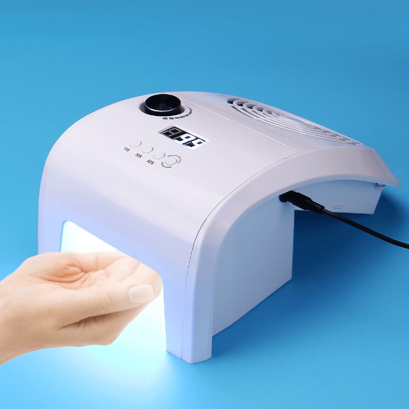 2-i-1 Nail Dust Collector & Uv Led Nail Lamp Machine Box