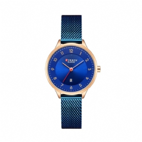 Dato Vis Enkel Design Dame Armbåndsur Full Steel Quartz Watch