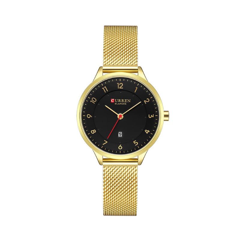 Dato Vis Enkel Design Dame Armbåndsur Full Steel Quartz Watch