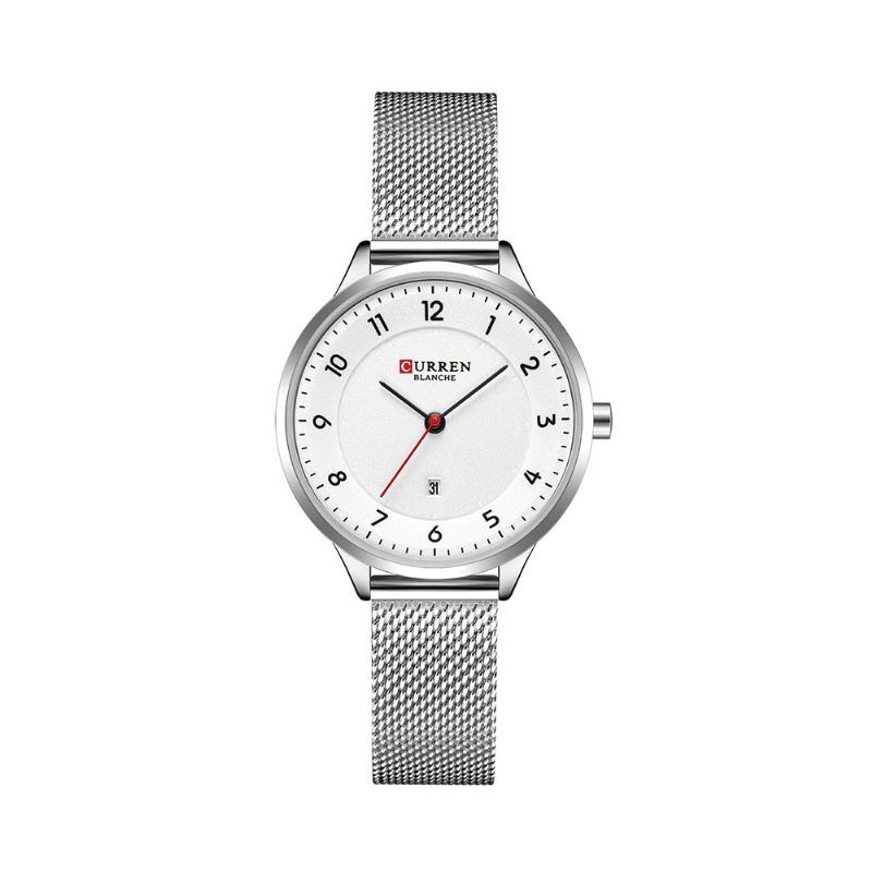 Dato Vis Enkel Design Dame Armbåndsur Full Steel Quartz Watch