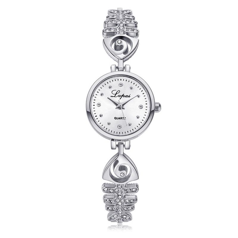 Diamond Dial Dame Armbånd Watch Full Steel Small Dial Quartz Klokker