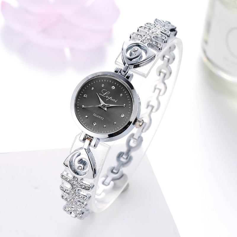 Diamond Dial Dame Armbånd Watch Full Steel Small Dial Quartz Klokker