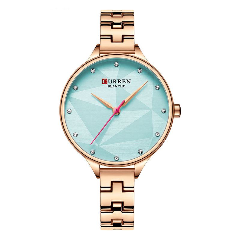 Elegant Design Damearmbåndsur Crystal Full Steel Quartz Watch