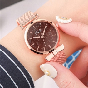 Fasjonable Elegant Dame Watch Life Vanntett Justerbar Band Case No Number Dial Quartz Watch