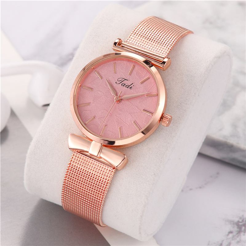 Fasjonable Elegant Dame Watch Life Vanntett Justerbar Band Case No Number Dial Quartz Watch