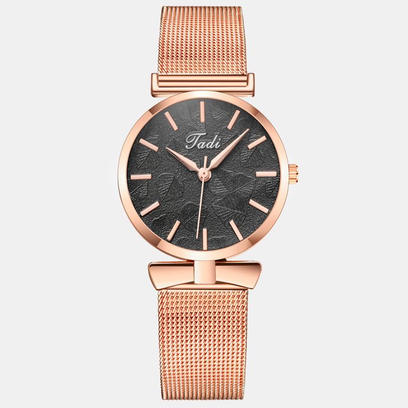 Fasjonable Elegant Dame Watch Life Vanntett Justerbar Band Case No Number Dial Quartz Watch