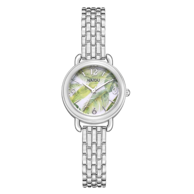 Fritids Style Dekorative Dame Armbåndsur Full Steel Band Quartz Watch