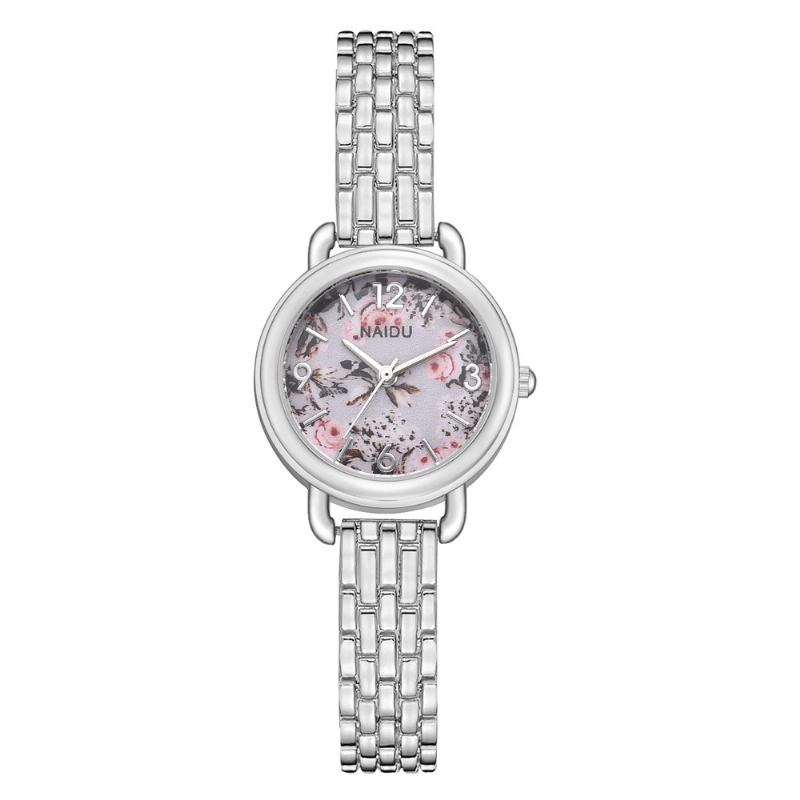 Fritids Style Dekorative Dame Armbåndsur Full Steel Band Quartz Watch