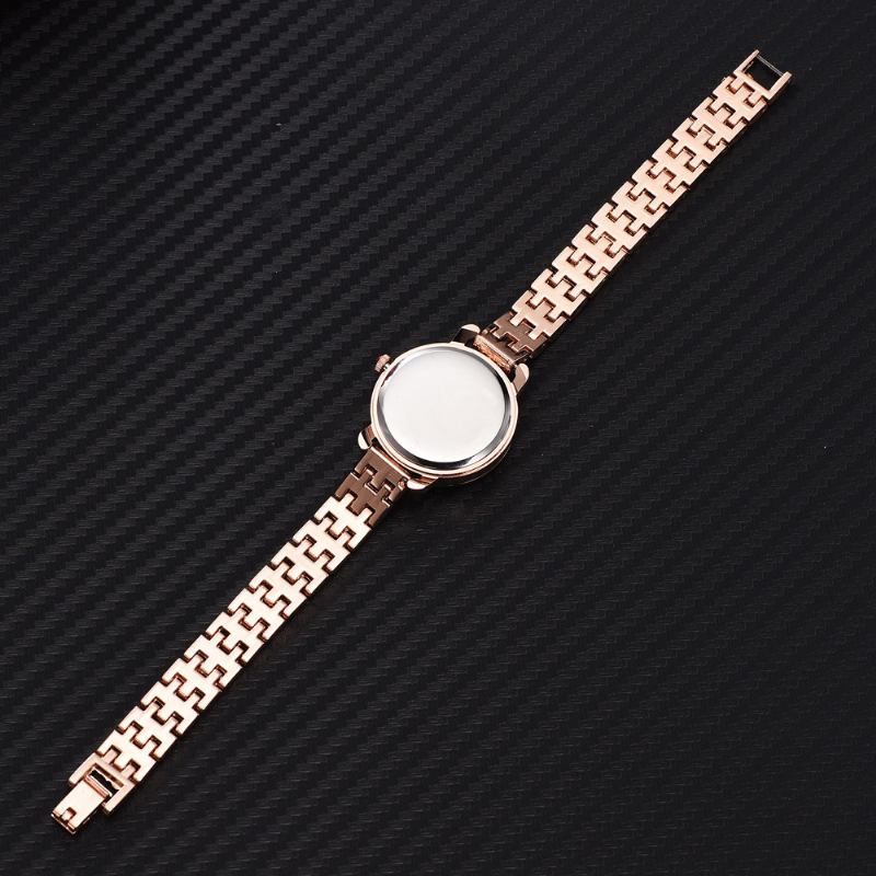 Fritids Style Dekorative Dame Armbåndsur Full Steel Band Quartz Watch