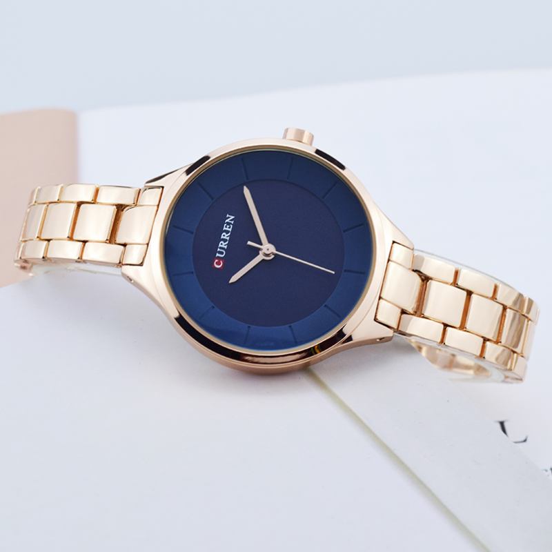 Full Steel Elegant Design Dameklokke Business Style Quartz Watch