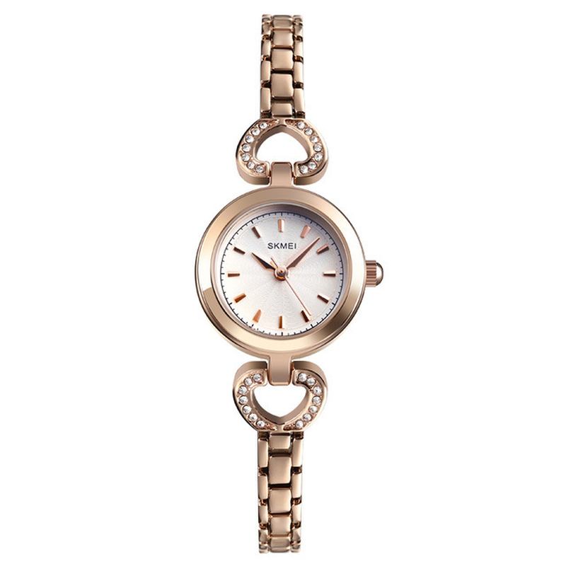 Luksus Krystall Rustfritt Stål Elegant Mote Damearmbåndsur Quartz Watch