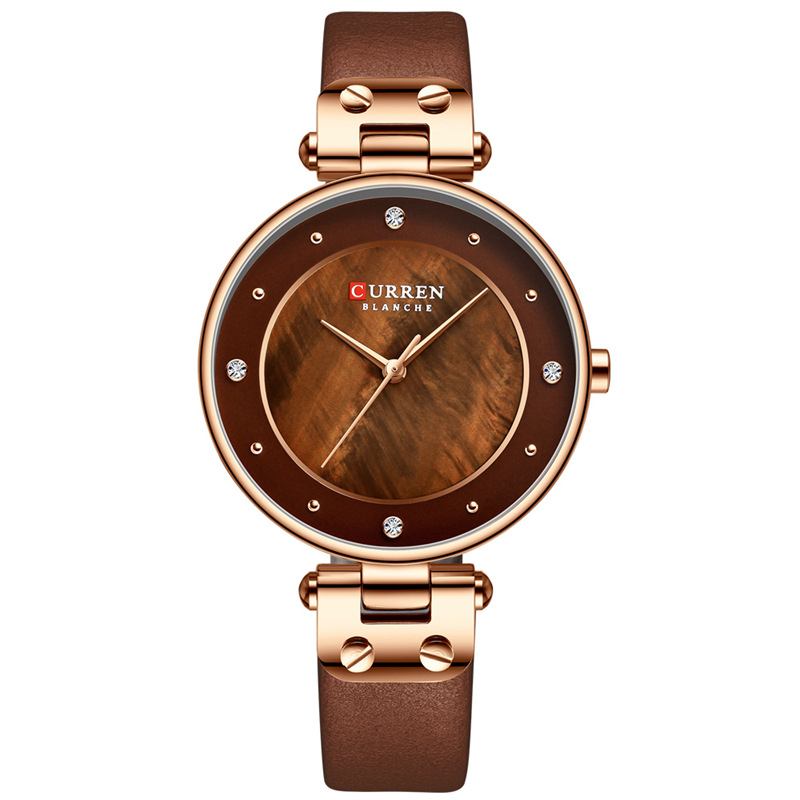 Mote Crystal Fritids Casual Dial Kvinner Quartz Watch