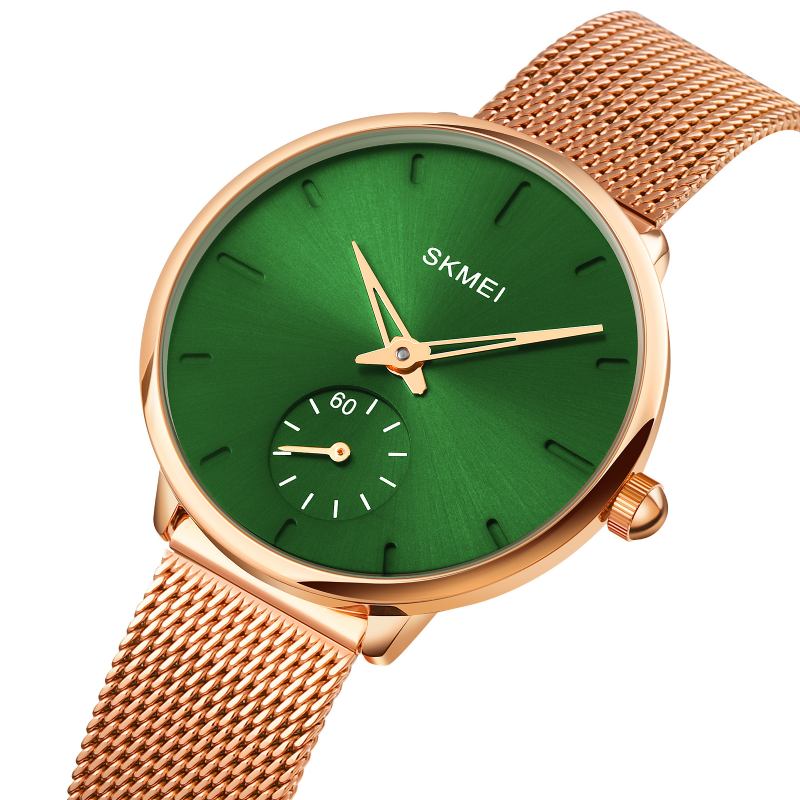 Mote Elegant Dame Klokke Uformell Rustfritt Stål Stropp Vanntett Quartz Watch