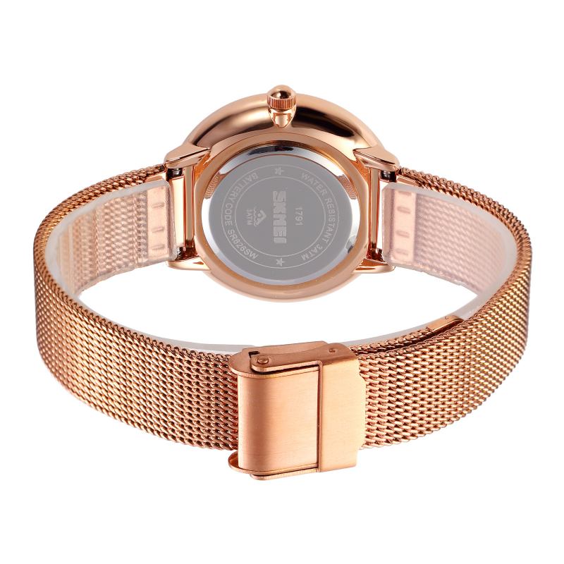 Mote Elegant Dame Klokke Uformell Rustfritt Stål Stropp Vanntett Quartz Watch