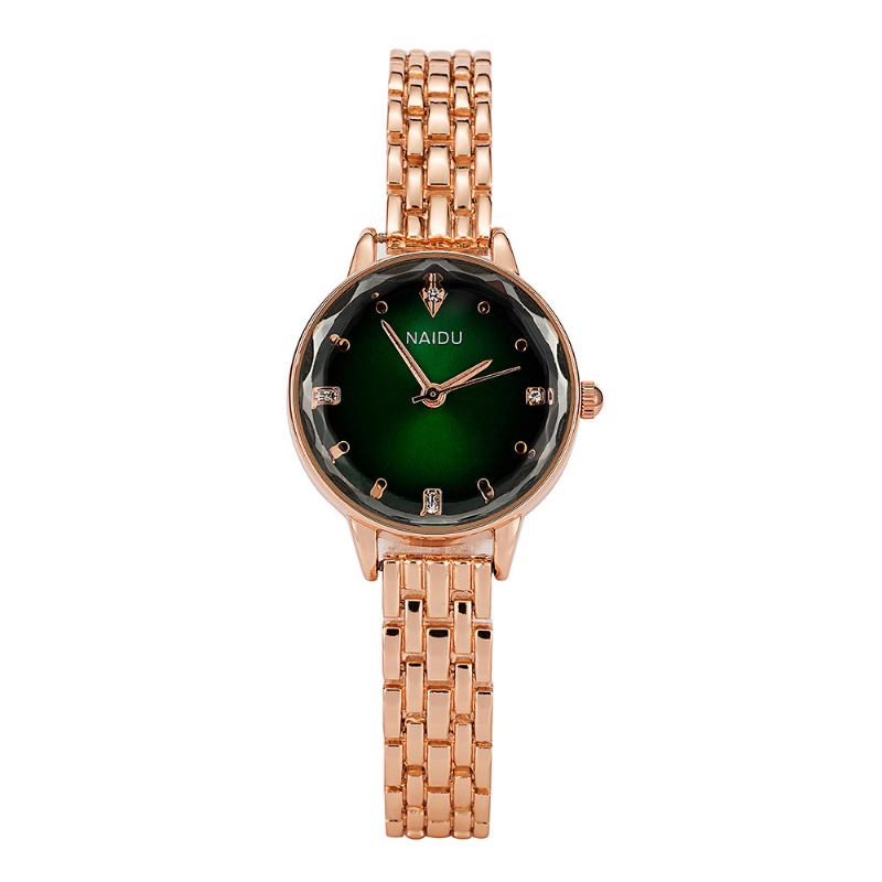 Mote Elegant Design Luksus Krystallrem Dame Armbånd Armbåndsur Quartz Watch