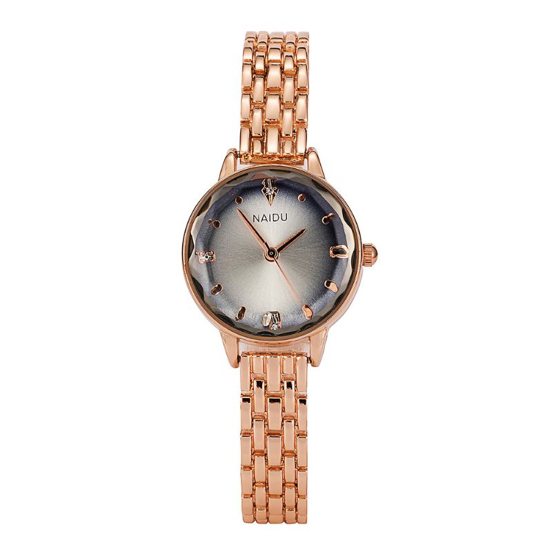 Mote Elegant Design Luksus Krystallrem Dame Armbånd Armbåndsur Quartz Watch