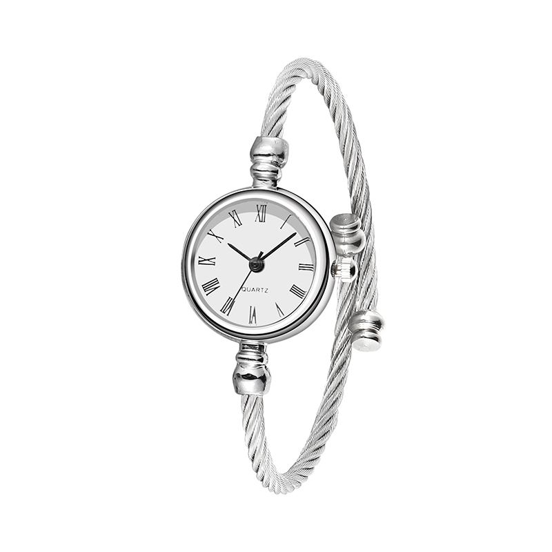 Mote Enkel Trendy Romertall Dial Full Dame Armbånd Kvarts Klokke