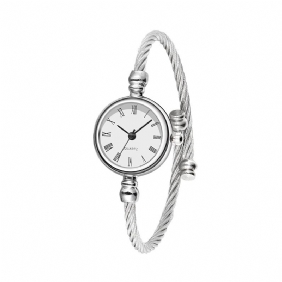 Mote Enkel Trendy Romertall Dial Full Dame Armbånd Kvarts Klokke