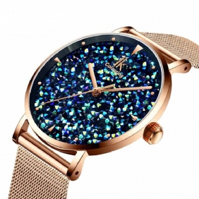 Mote Style Gypsophila Dial Magnetic Watch For Kvinner Ultra Thin Quartz Watch