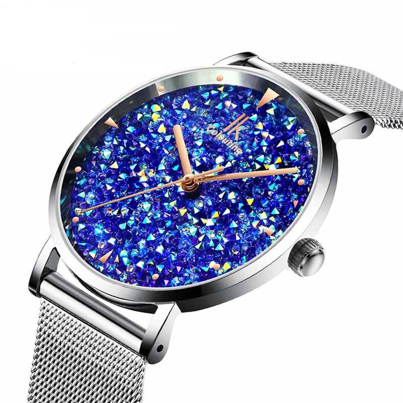 Mote Style Gypsophila Dial Magnetic Watch For Kvinner Ultra Thin Quartz Watch