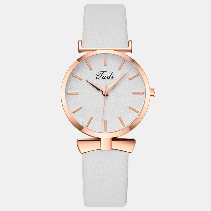 Mote Uformell Elegante Kvinner Klokker Lær Band Urskive Rose Gull Håndledd Veske Quartz Watch